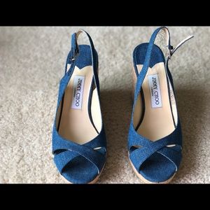 NEW Jimmy Choo Denim Wedge